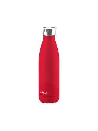 FLSK | Isolierflasche - Thermosflasche 0,5l Edelstahl Olive | rot